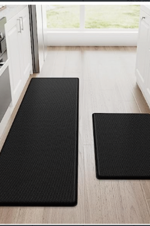 Kitchen Floor Mat Two-piece Set Of Non-slip, Waterproof And Easy To Scrub For Home, Kitchen